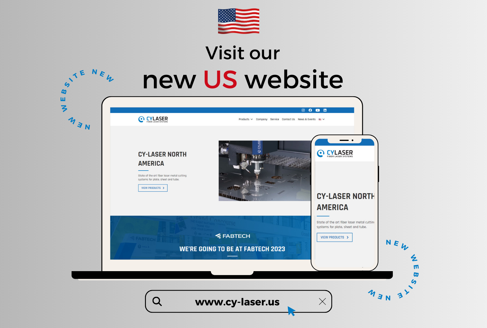 New us website for Cy-laser America